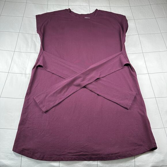 Universal Standard Dress Womens 10/12 Eggplant Misa Jersey Tie Front Stretch - Picture 2 of 10